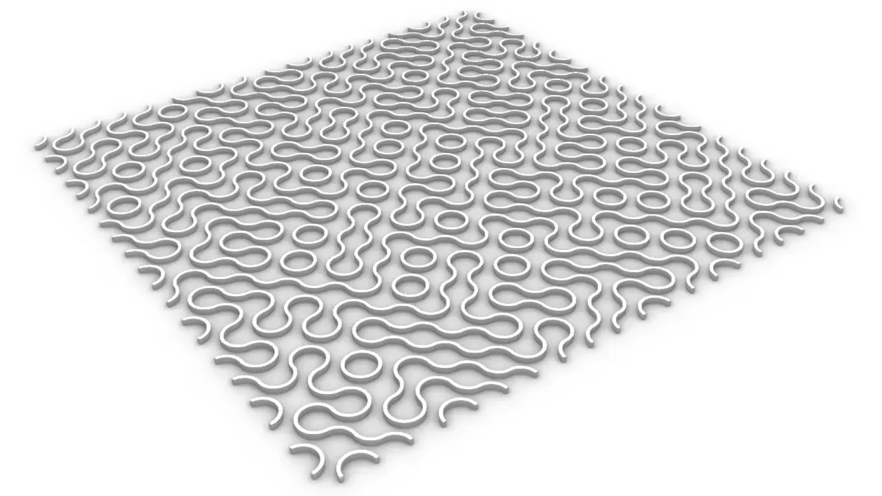 タイルパターン - Quarter-circles