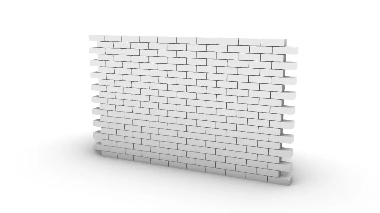 レンガを積み上げる