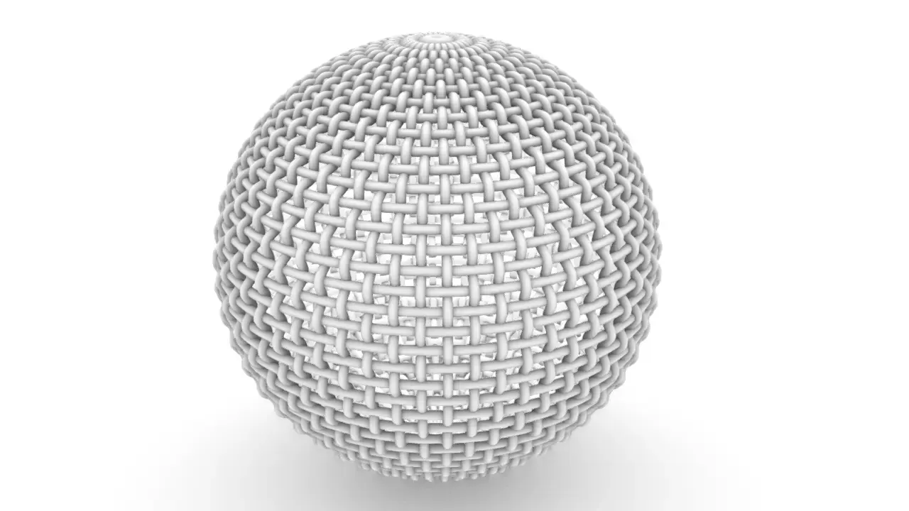 球体の編み構造